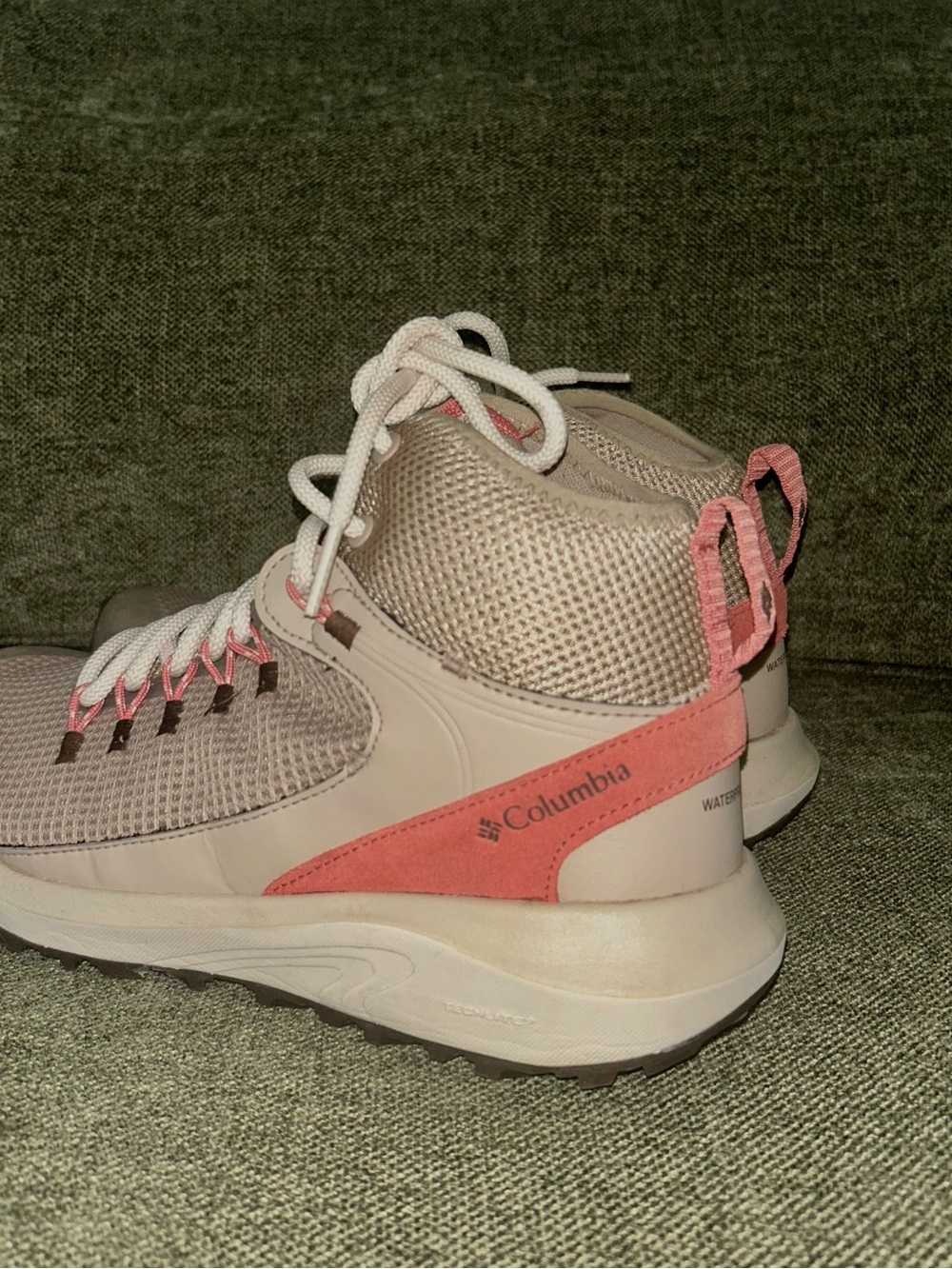 Columbia Beige and Pink Women's Ankle Hiking Boots